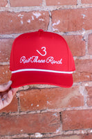Red & White Athletic Roper Hat