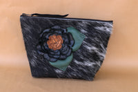 Cowhide Makeup Bag