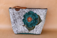 Cowhide Makeup Bag