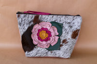 Cowhide Makeup Bag