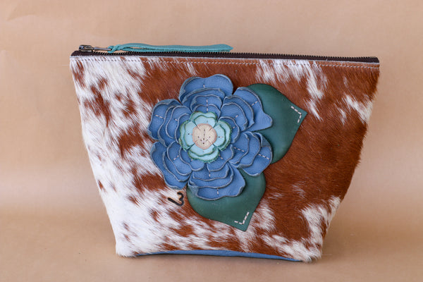 Cowhide Makeup Bag
