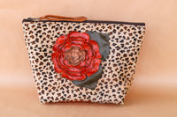Cowhide Makeup Bag