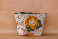 Cowhide Makeup Bag