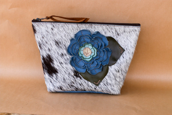 Cowhide Makeup Bag