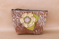 Cowhide Makeup Bag