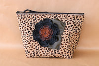 Cowhide Makeup Bag