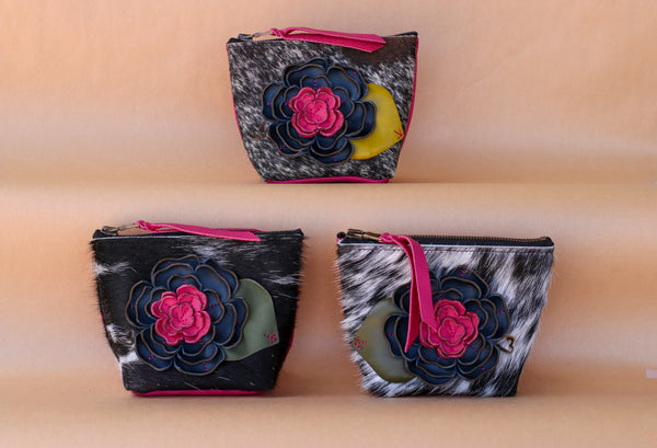 Cowhide MINI Makeup Bag