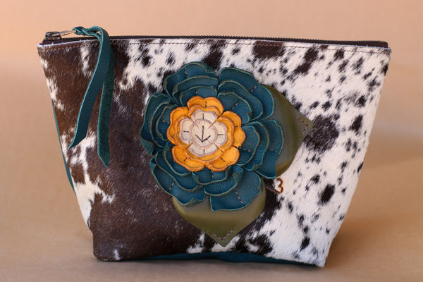 Cowhide Makeup Bag
