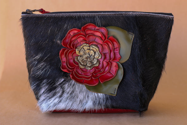 Cowhide Makeup Bag
