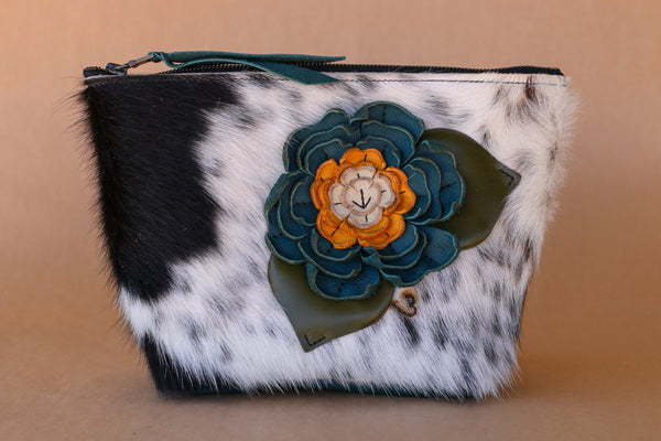 Cowhide Makeup Bag