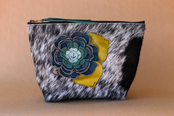 Cowhide Makeup Bag