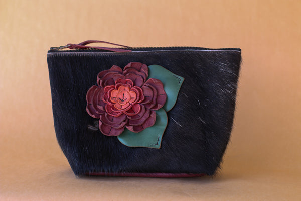 Cowhide Makeup Bag