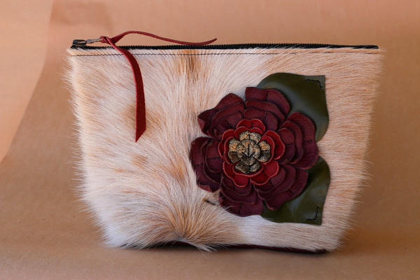 Cowhide Makeup Bag