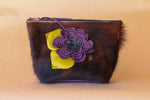 Cowhide Makeup Bag