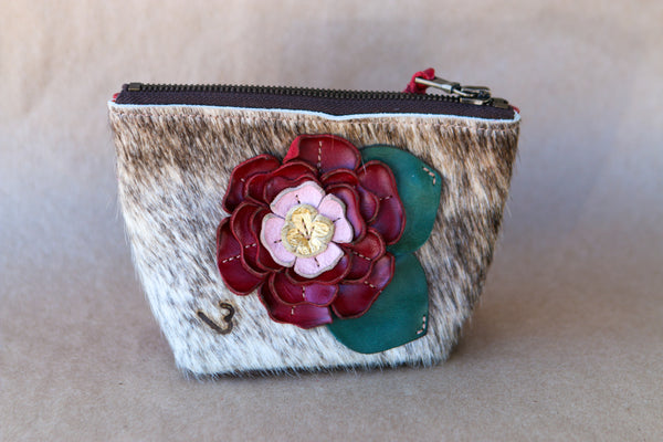 Mini Cowhide Makeup Bag