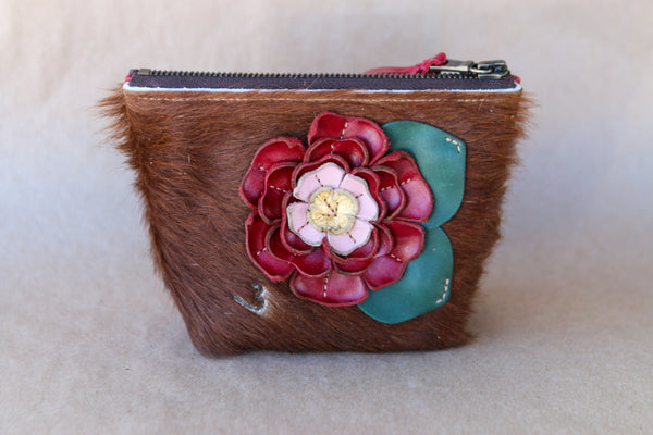 Mini Cowhide Makeup Bag