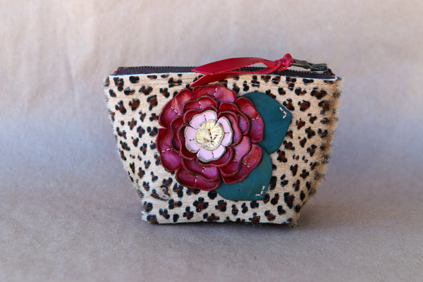 Mini Cowhide Makeup Bag