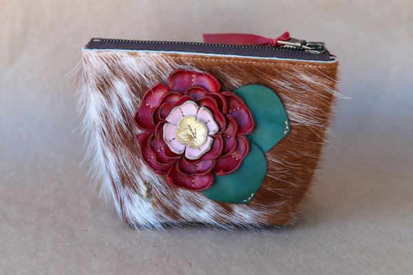 Mini Cowhide Makeup Bag