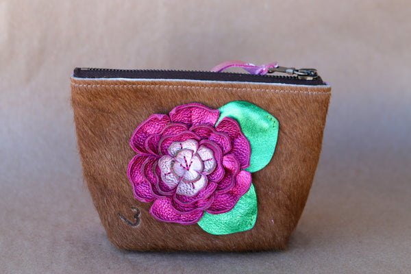 Mini Cowhide Makeup Bag