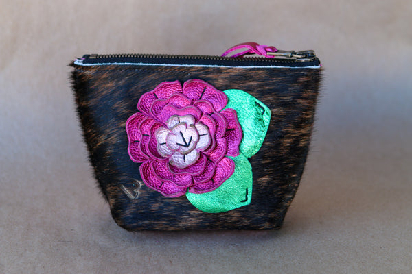 Mini Cowhide Makeup Bag