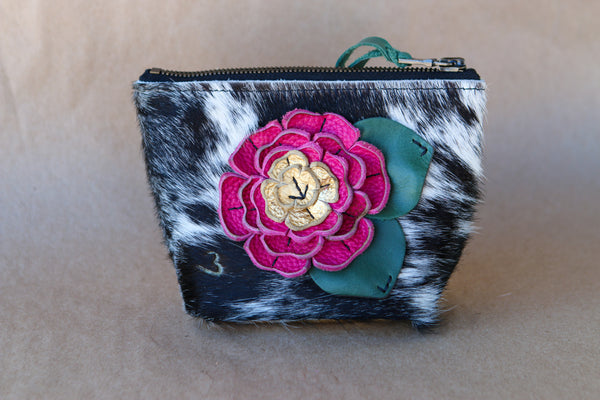 Mini Cowhide Makeup Bag