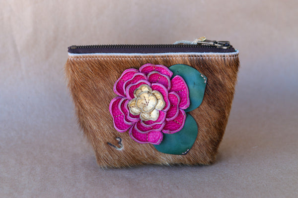 Mini Cowhide Makeup Bag
