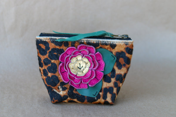 Mini Cowhide Makeup Bag