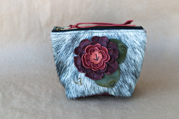 Mini Cowhide Makeup Bag