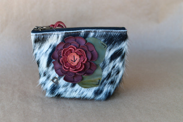 Mini Cowhide Makeup Bag