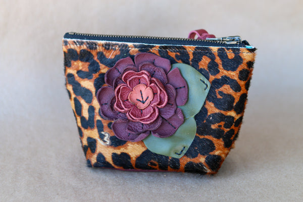 Mini Cowhide Makeup Bag