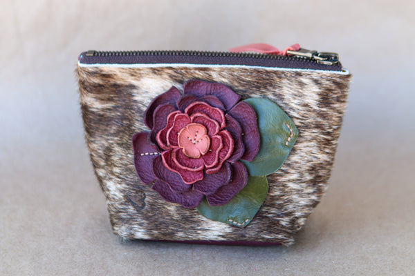 Mini Cowhide Makeup Bag