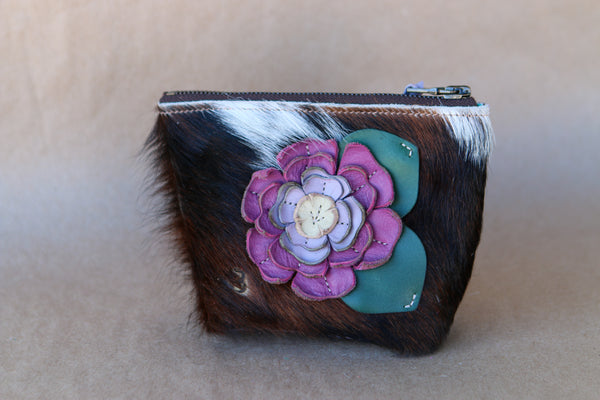 Mini Cowhide Makeup Bag