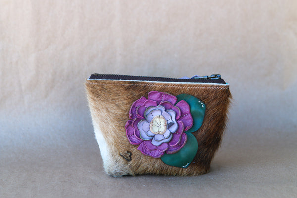 Mini Cowhide Makeup Bag