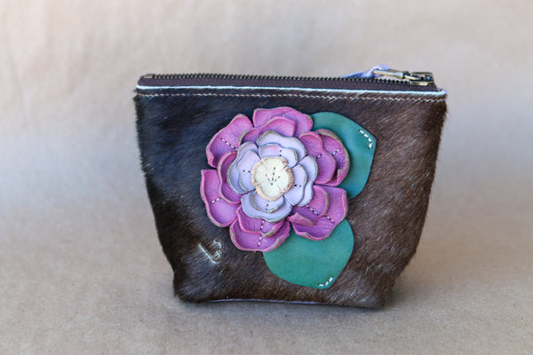 Mini Cowhide Makeup Bag