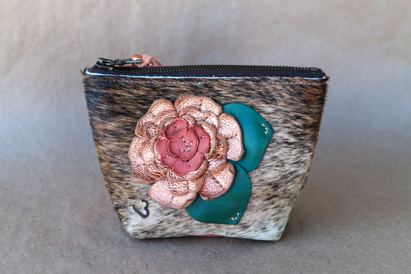 Mini Cowhide Makeup Bag