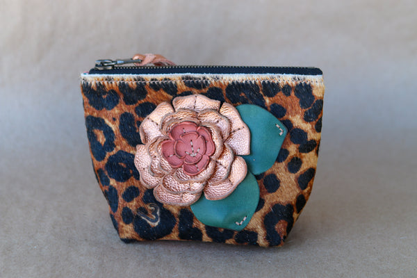 Mini Cowhide Makeup Bag