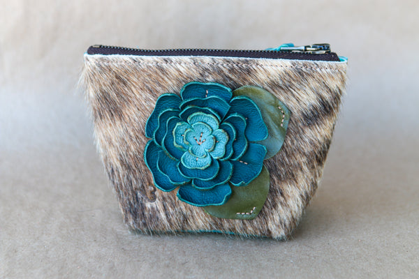 Mini Cowhide Makeup Bag