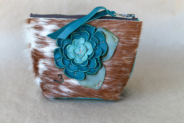 Mini Cowhide Makeup Bag