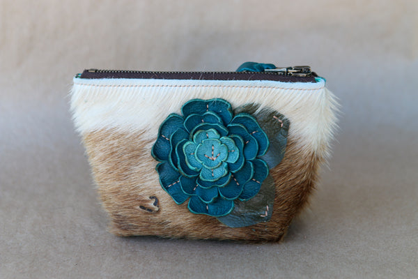 Mini Cowhide Makeup Bag