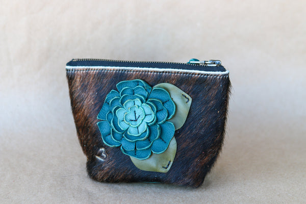 Mini Cowhide Makeup Bag