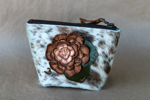 Mini Cowhide Makeup Bag