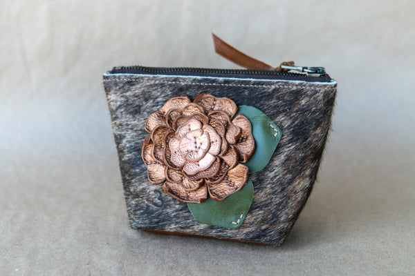 Mini Cowhide Makeup Bag