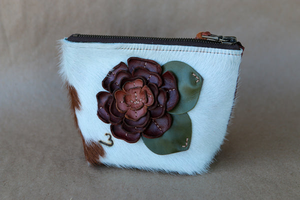 Mini Cowhide Makeup Bag