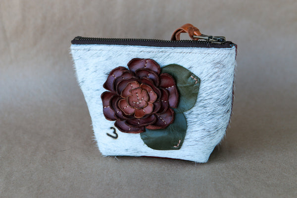 Mini Cowhide Makeup Bag