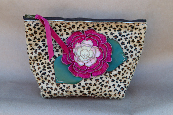 Cowhide Makeup Bag