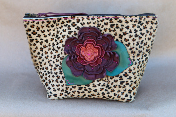 Cowhide Makeup Bag