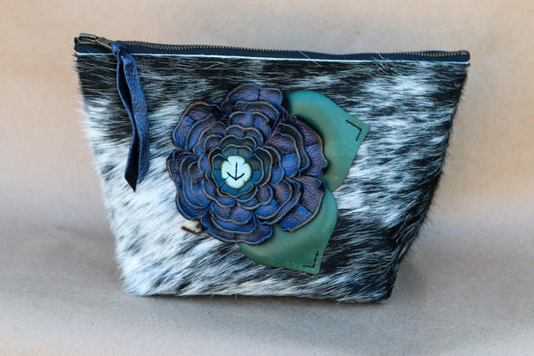 Cowhide Makeup Bag