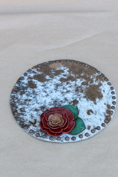 10" Cowhide Centerpiece