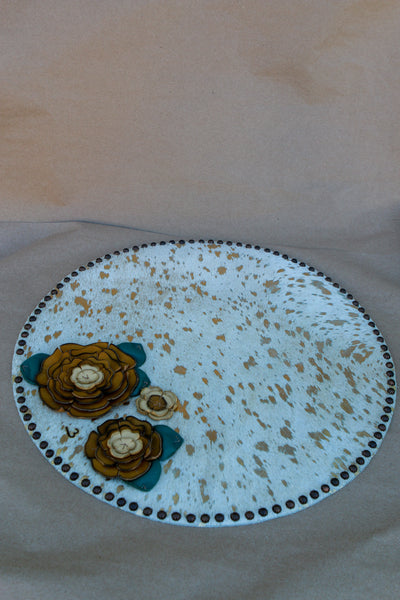 18" Cowhide Centerpiece