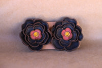 Leather Flower Earrings